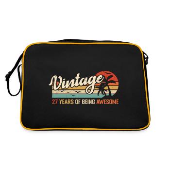 27 Ans Rétro Cadeau D'anniversaire Vintage 27 ans - Sac Retro - noir/or - Dos