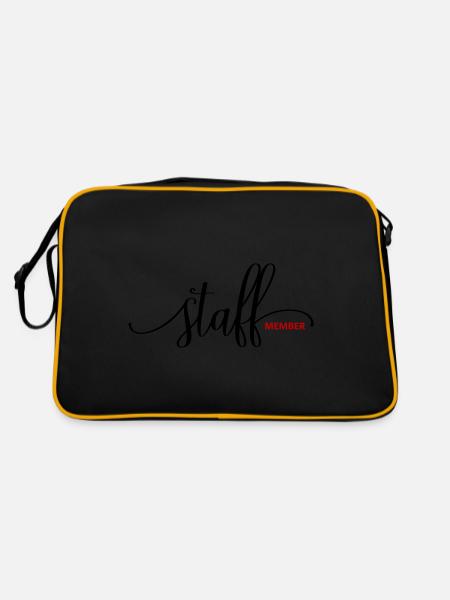 Staff Member - Retro Bag - black/gold - Back