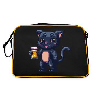 Bière Panther Pixel - Sac Retro - noir/or - Dos