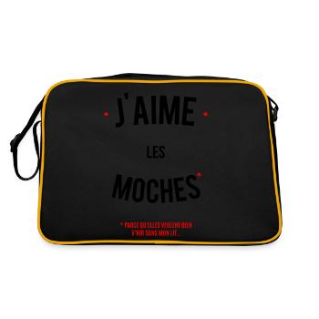 J'aime les moches - Sac Retro - noir/or - Dos