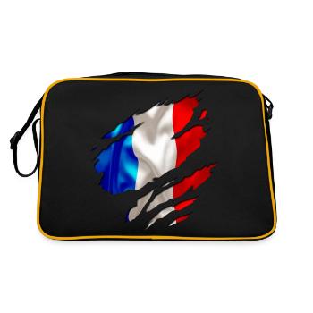 drapeau français france - Sac Retro - noir/or - Dos
