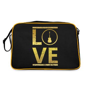 l'amour appelant bénéficié guitare roi magistral aco - Sac Retro - noir/or - Dos