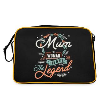 Mum - Retro Bag - black/gold - Back