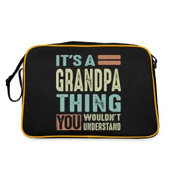 Grandpa Thing - Retro Bag - black/gold - Back