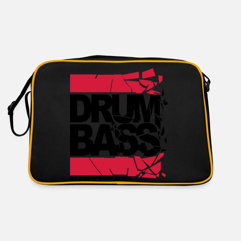 final dnb shattered - Retro Tasche - Schwarz/Gold