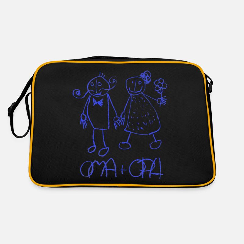 Oma und OPa - Retro Tasche - Schwarz/Gold