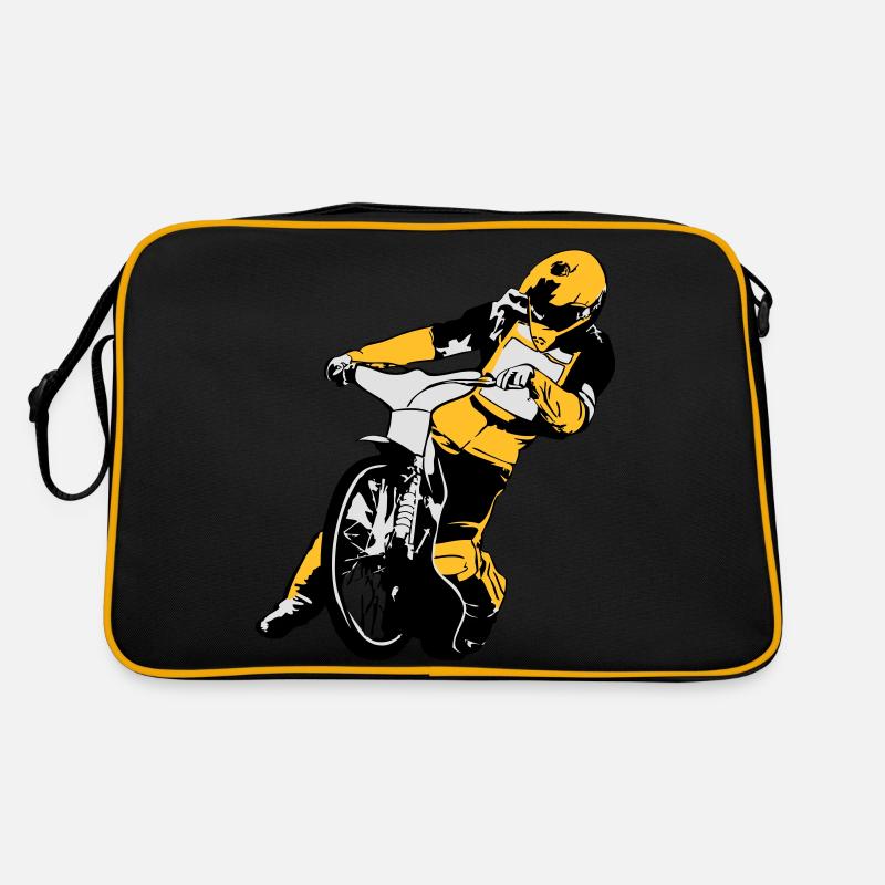 Speedway Racing - Retro Tasche - Schwarz/Gold