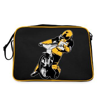 Speedway Racing - Retro Tasche - Schwarz/Gold - Hinten