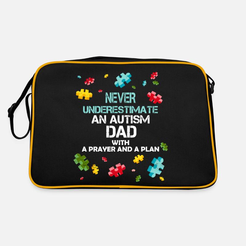 Autism Dad - Never underestimate an autism dad Retro Bag