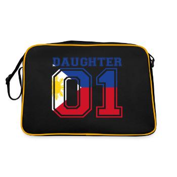 Daughter Tochter queen 01 Philippinen - Retro Tasche - Schwarz/Gold - Hinten