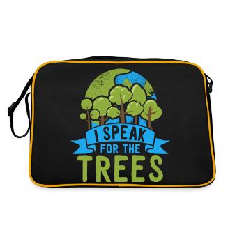 Nature Lover Awareness I Speak For The Trees - Retro Bag - black/gold - Back