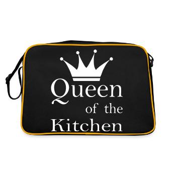 Kochen backen Kitchen - Retro Tasche - Schwarz/Gold - Hinten