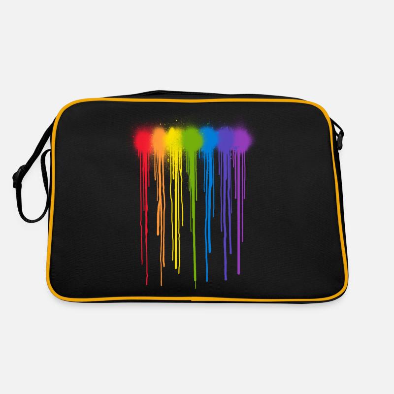 Rainbow Drips Retro Bag