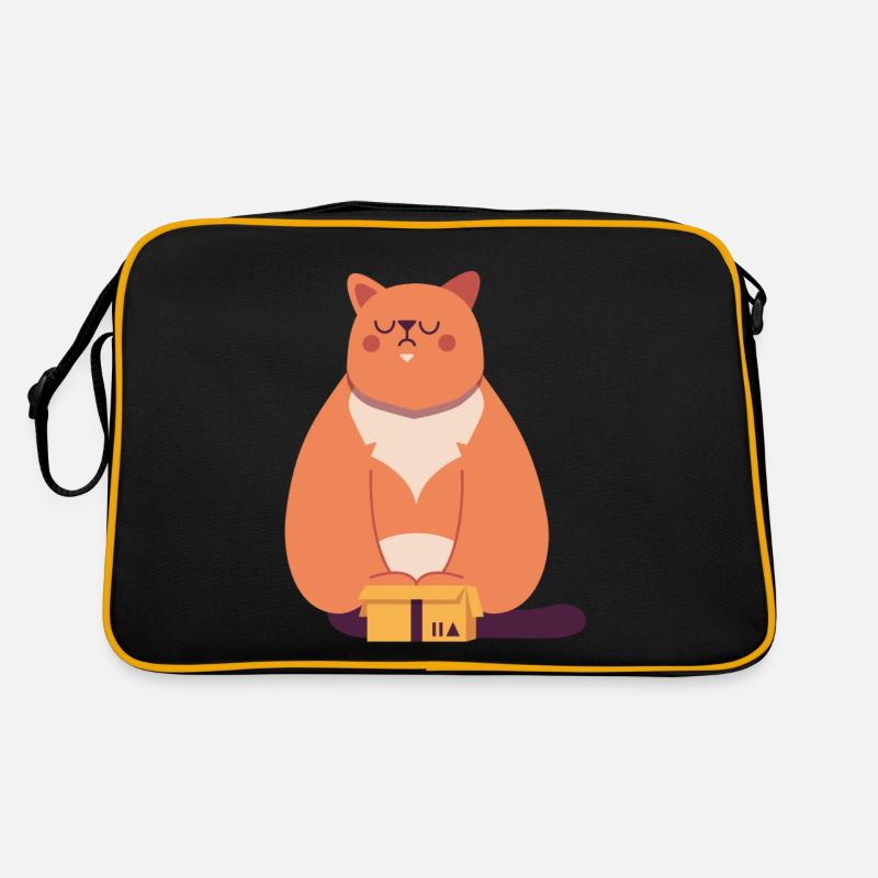 Cat in box Retro Tasche