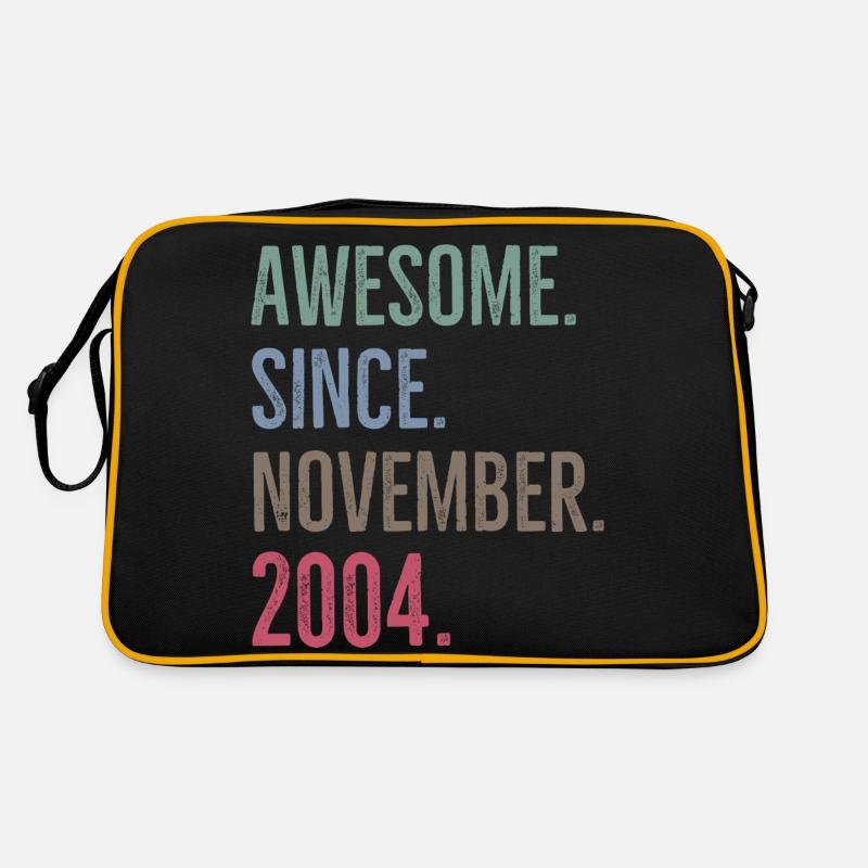 Awesome Since November 2004 - Retro Bag - black/gold