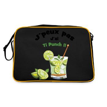 J'peux pas j'ai ti punch - Sac Retro - noir/or - Dos