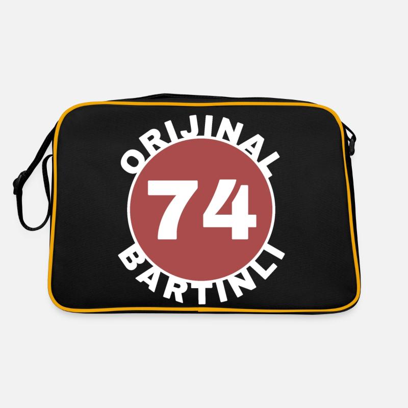 Bartın - Retro Tasche - Schwarz/Gold