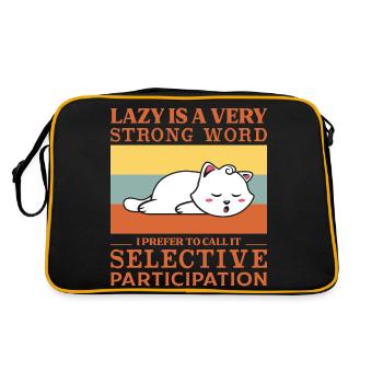 Lazy is a very strong word - Retro Bag - black/gold - Back