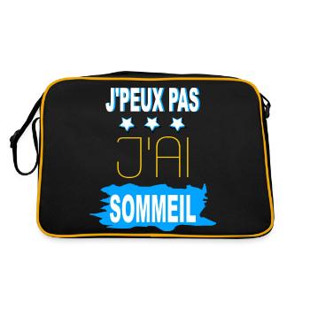 J'peux pas - j'ai sommeil - Sac Retro - noir/or - Dos