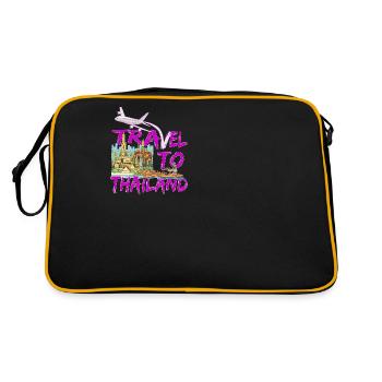 Travel to Thailand, Bangkok Emigration and holidays - Retro Bag - black/gold - Back