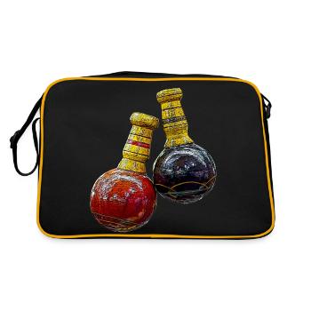 maracas Latin music mexico fiesta - Retro Bag - black/gold - Back