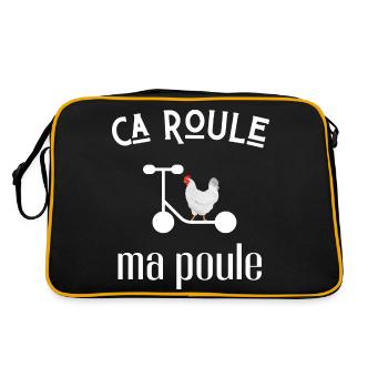 ca roule ma poule - Sac Retro - noir/or - Dos
