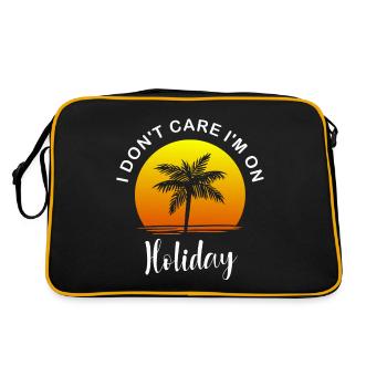 Je m’en fiche, je suis en vacances - Sac Retro - noir/or - Dos