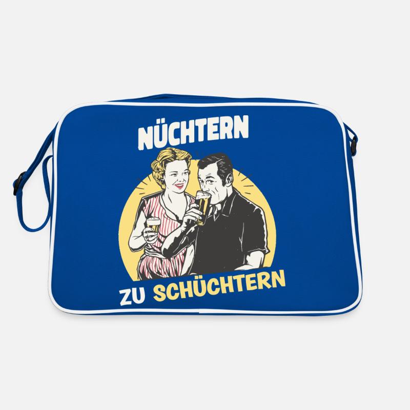 Nüchtern zu schüchtern Biertrinker Alkohol Mann Retro Tasche