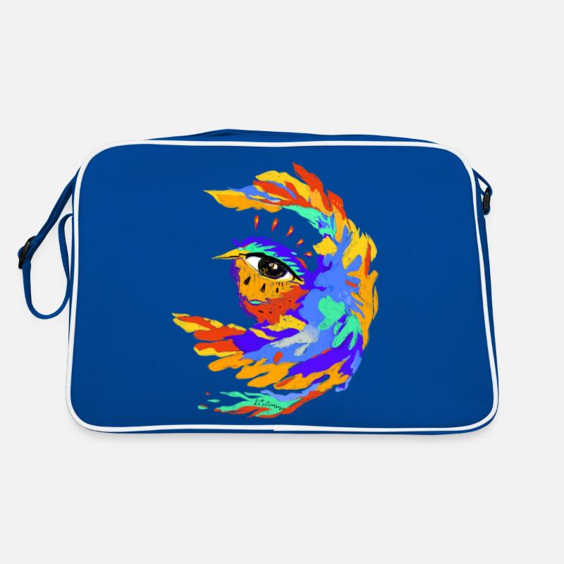 Oiseau coloré Sac Retro