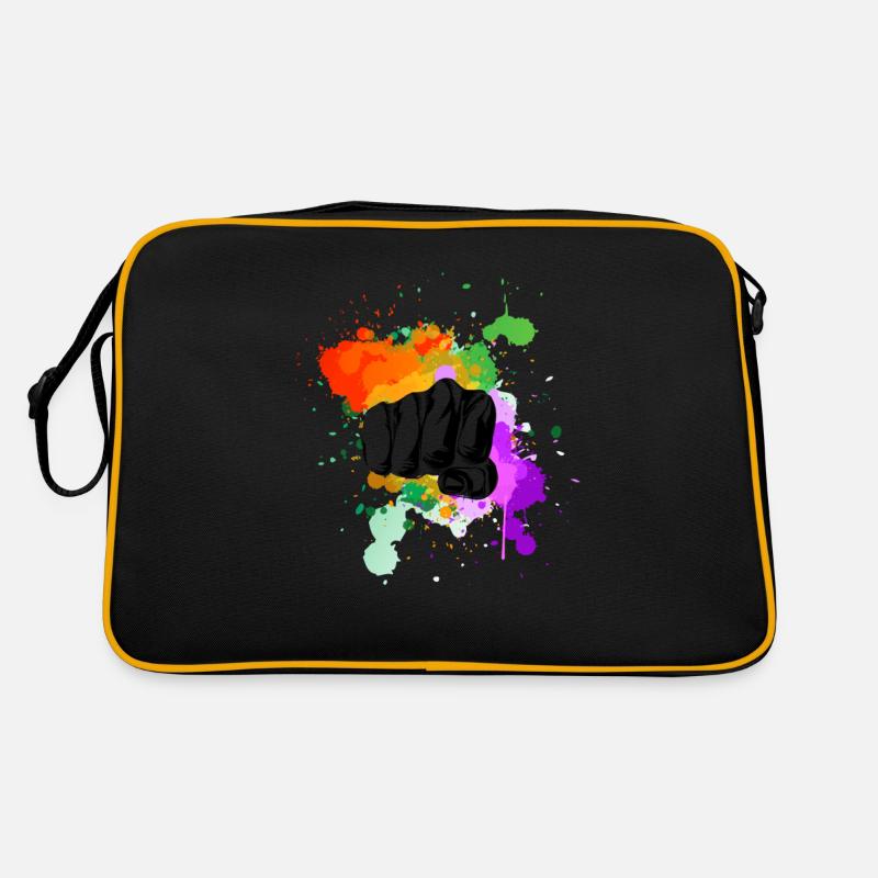 Regenbogen Faust Retro Tasche