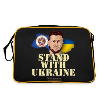 Ukraine Minnesota Supporters Merch Design - Retro Bag - black/gold - Back