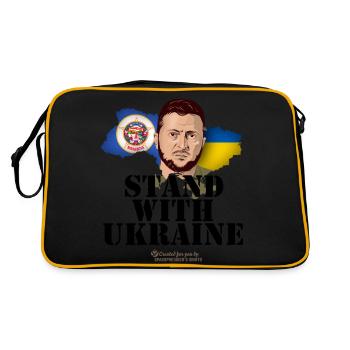 Minnesota Ukraine Friendship Design - Sac Retro - noir/or - Dos