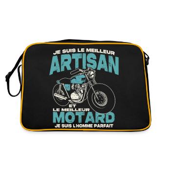 Le meilleur artisan et le meilleur motard - Sac Retro - noir/or - Dos
