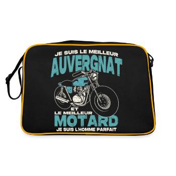 Le meilleur auvergnat et le meilleur motard - Sac Retro - noir/or - Dos