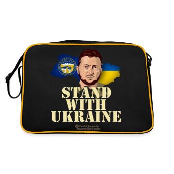 Ukraine U.S. State of Nebraska Zelenskyj - Retro Bag - black/gold - Back