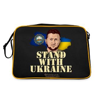 Ukraine New Hampshire Zelenskyj - Retro Bag - black/gold - Back
