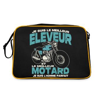 Le meilleur éleveur et le meilleur motard - Sac Retro - noir/or - Dos
