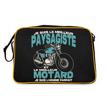 Le meilleur paysagiste et le meilleur motard - Sac Retro - noir/or - Dos