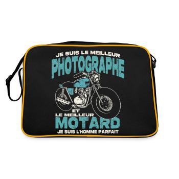 Le meilleur photographe et le meilleur motard - Sac Retro - noir/or - Dos
