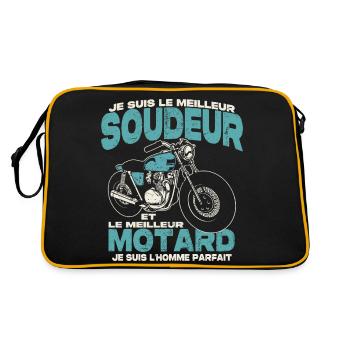 Le meilleur soudeur et le meilleur motard - Sac Retro - noir/or - Dos