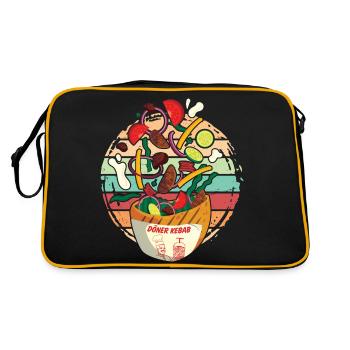 Kebab rétro joyeux et sautillant - Sac Retro - noir/or - Dos