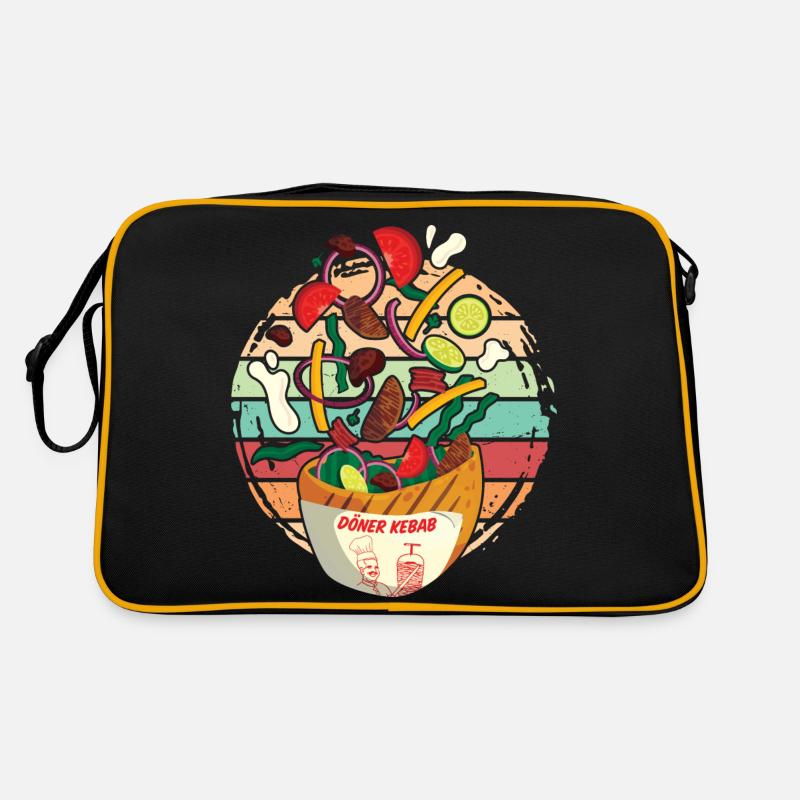 Cheerful hopping retro kebab Retro Bag