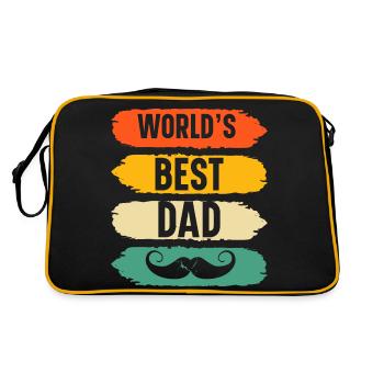 World's best dad original gift father's day - Sac Retro - noir/or - Dos