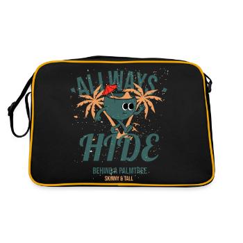 Palmen Witz - Witze - Retro Tasche - Schwarz/Gold - Hinten