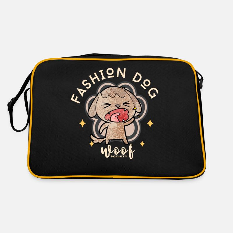Mode Hund - Retro Tasche - Schwarz/Gold
