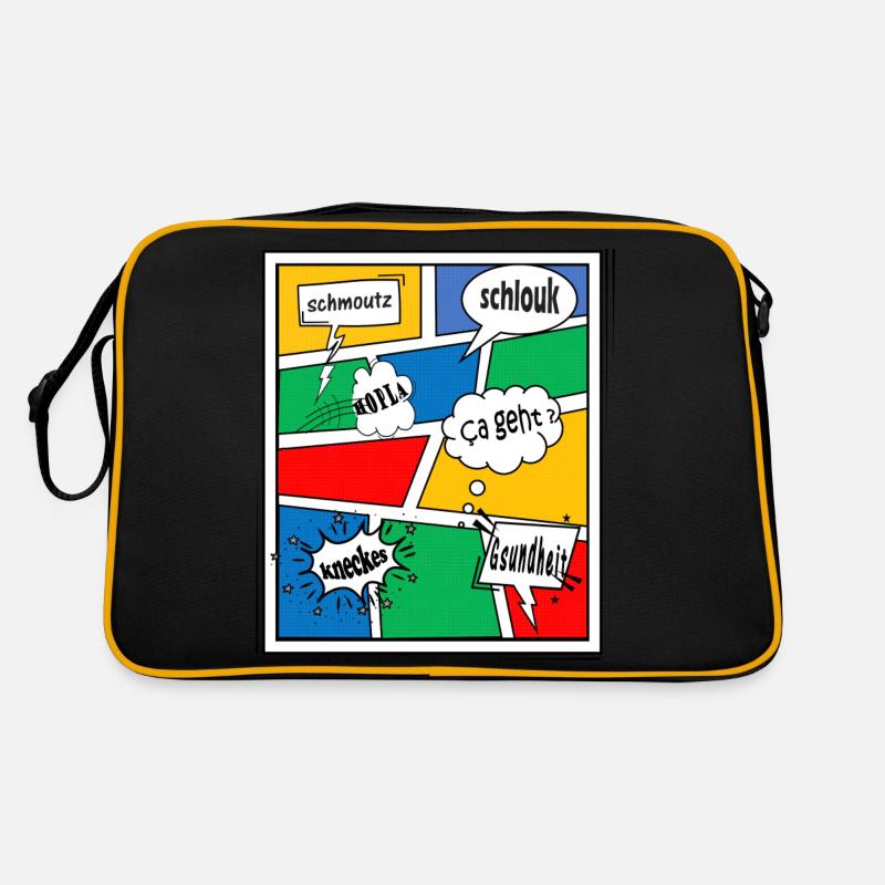 Alsace type BD - Sac Retro - noir/or
