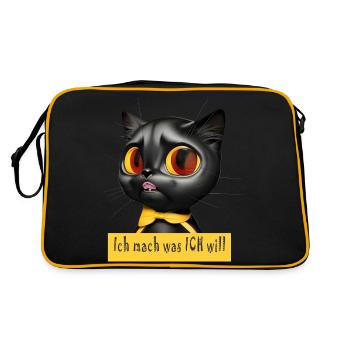 iMachWas Cat - Retro Bag - black/gold - Back