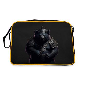 WIKINGER BERSERKER BÄR I VIKINGS - Retro Tasche - Schwarz/Gold - Hinten