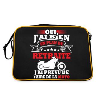 Plan de retraite faire de la moto - Sac Retro - noir/or - Dos