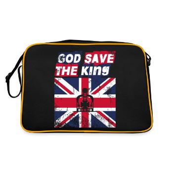 God Save the King Roi Charles III - Retro Bag - black/gold - Back